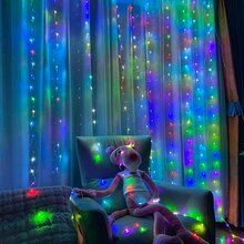 Светодиодная гирлянда COLOR WAY Штора-занавес 300 LED 3x3 м 220 В Разноцветный (CW-GW-300L33VWFMC)