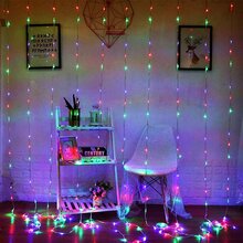 Светодиодная гирлянда COLOR WAY Штора-занавес 300 LED 3x3 м 220 В Разноцветный (CW-GW-300L33VWFMC)