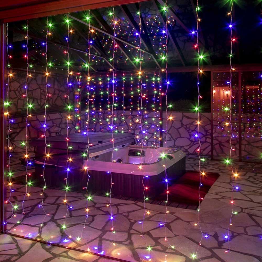 Фото 2 Светодиодная гирлянда COLOR WAY Штора-занавес 300 LED 3x3 м 220 В Разноцветный (CW-GW-300L33VWFMC)