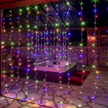 Светодиодная гирлянда COLOR WAY Штора-занавес 300 LED 3x3 м 220 В Разноцветный (CW-GW-300L33VWFMC)