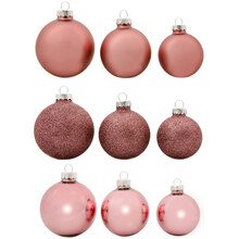 Набор елочных игрушек HOUSE OF SEASONS "H&S" 42шт 7/6/5см Dark Pink (1112802)