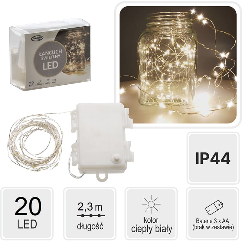 Гирлянда CHOMIK LED 2.3 м (LED2636) Фото 3 Гирлянда CHOMIK LED 2.3 м (LED2636)
