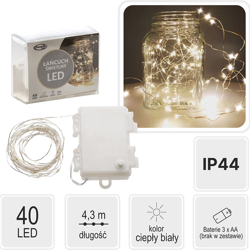 Гирлянда CHOMIK LED 4.3 м (LED2643) Внешний вид Гирлянда CHOMIK LED 4.3 м (LED2643)