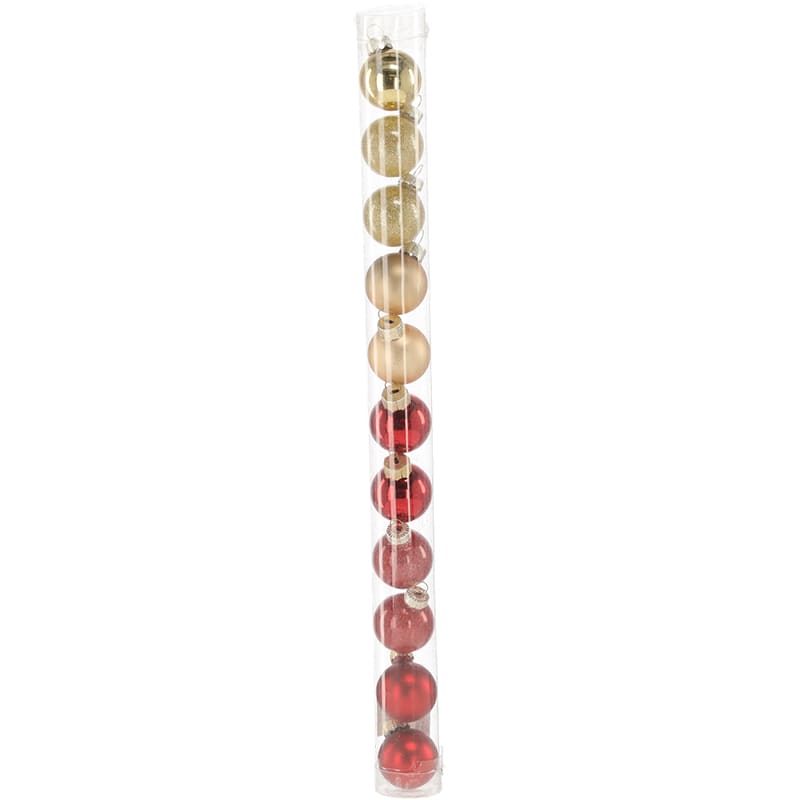 Набор елочных игрушек CHOMIK 11 шт Red/Gold (BOZ2188) Фото 2 Набор елочных игрушек CHOMIK 11 шт Red/Gold (BOZ2188)