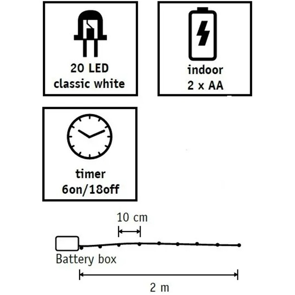 Гирлянда LUCA LIGHTING Струна 2 м (1068436) Фото Гирлянда LUCA LIGHTING Струна 2 м (1068436)