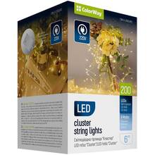 Світлодіодна гірлянда-кластер COLORWAY LED 200 6м (CW-G-200L6VC)