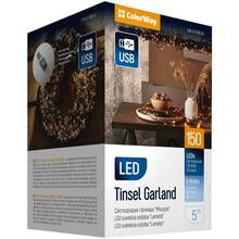 Світлодіодна гірлянда-мішура COLORWAY LED 150 5м USB (CW-G-150L5U)