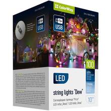 Светодиодная гирлянда-роса COLORWAY LED 100 10м USB (CW-G-100L10NUMC)
