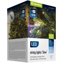 Светодиодная гирлянда-роса COLORWAY LED 100 10м USB (CW-G-100L10NU)