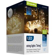 Светодиодная гирлянда-струна COLORWAY LED 100 10м 3AA Battery (CW-G-100L10NB)