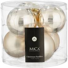 Набір ялинкових іграшок MICA DECORATIONS 6 шт Champagne (1179366)