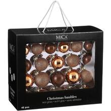 Набір ялинкових іграшок MICA DECORATIONS 42 шт Chocolate (1180830)