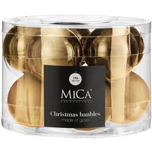 Набір ялинкових іграшок MICA DECORATIONS 10 шт Gold (1180859)