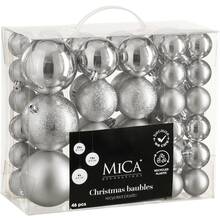Набір ялинкових іграшок MICA DECORATIONS 60 шт Silver (1181993)