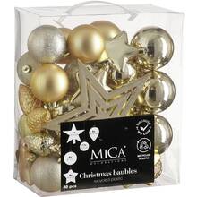 Набір ялинкових іграшок MICA DECORATIONS 40 шт Champagne (1182007)