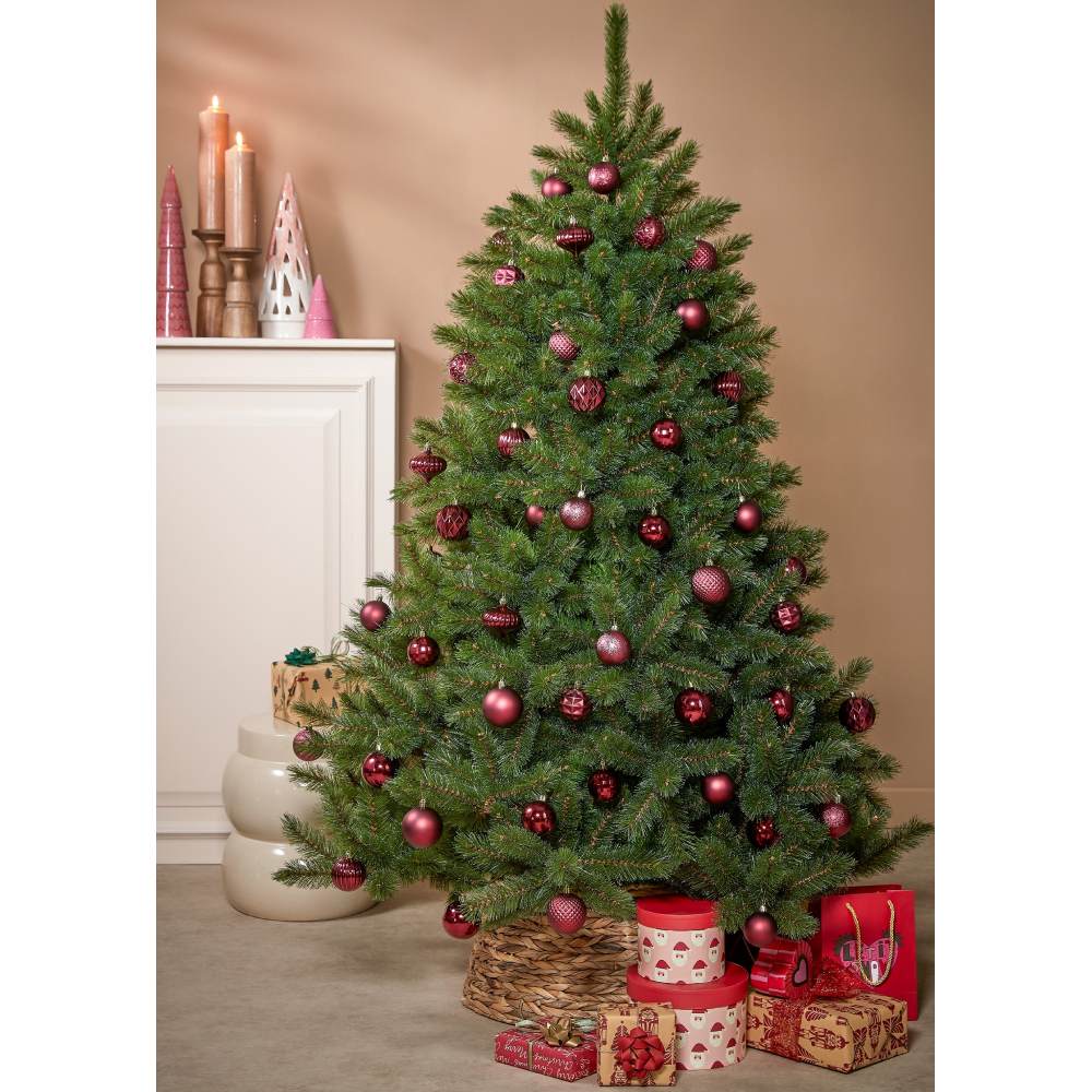 Фото 2 Набір ялинкових іграшок MICA DECORATIONS 60 шт Вишневий (1182022)