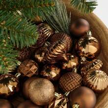 Набір ялинкових іграшок MICA DECORATIONS 60 шт Шоколад (1182026)