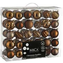 Набір ялинкових іграшок MICA DECORATIONS 60 шт Шоколад (1182026)