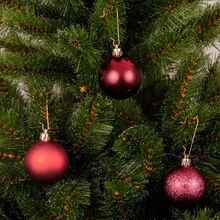 Набір ялинкових іграшок MICA DECORATIONS 10 шт Вишневий (1182035)