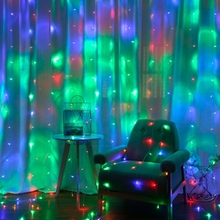 Гірлянда VOLTRONIC Водоспад 240 LED 3х2 м Red/Green/Blue/Yellow (GAR240LED-RGB)