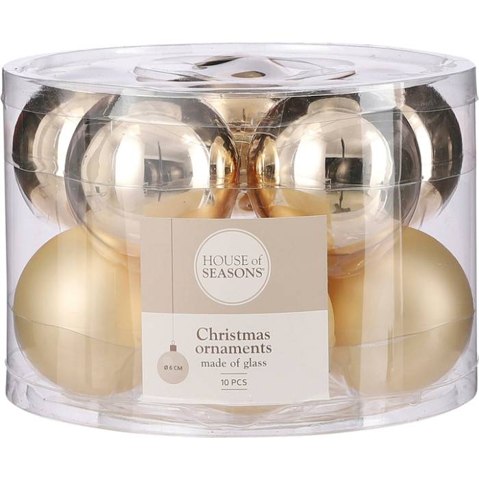 Набор елочных игрушек HOUSE OF SEASONS 10 шт Gold (1082663)