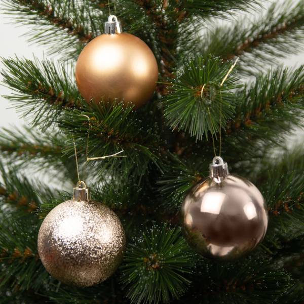 Фото 1 Набір ялинкових іграшок HOUSE OF SEASONS в тубусі 10 шт Peach (1170684)