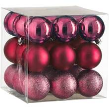 Набор елочных игрушек HOUSE OF SEASONS 27 шт Fuchsia (1170609)