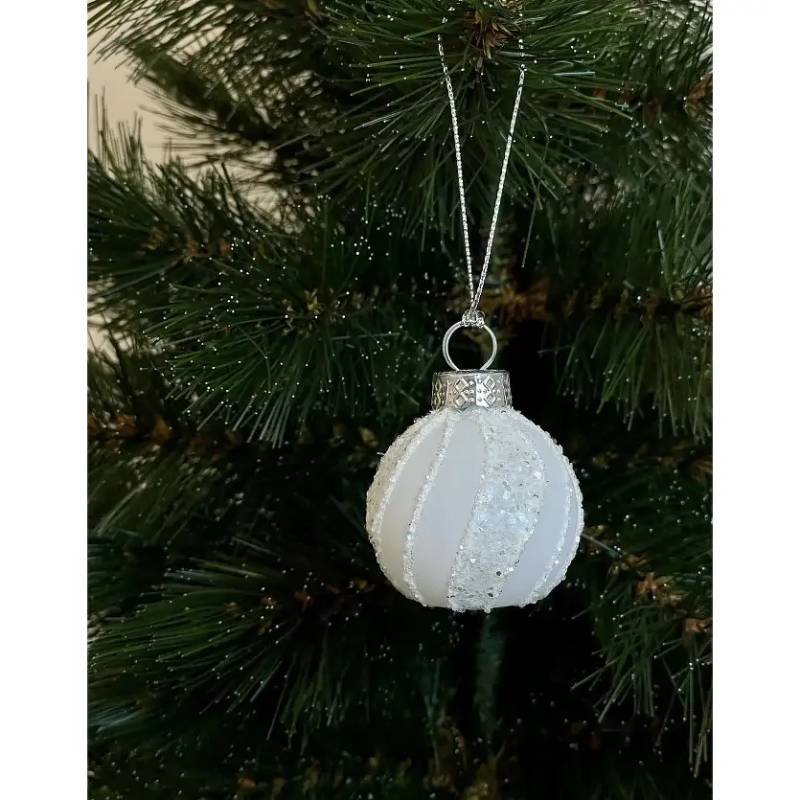 Фото 2 Набор елочных игрушек CHOMIK 6 шт White (BOZ5786)