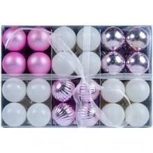 Набір ялинкових іграшок JUMI 48 шт White/Purple (B-960190)