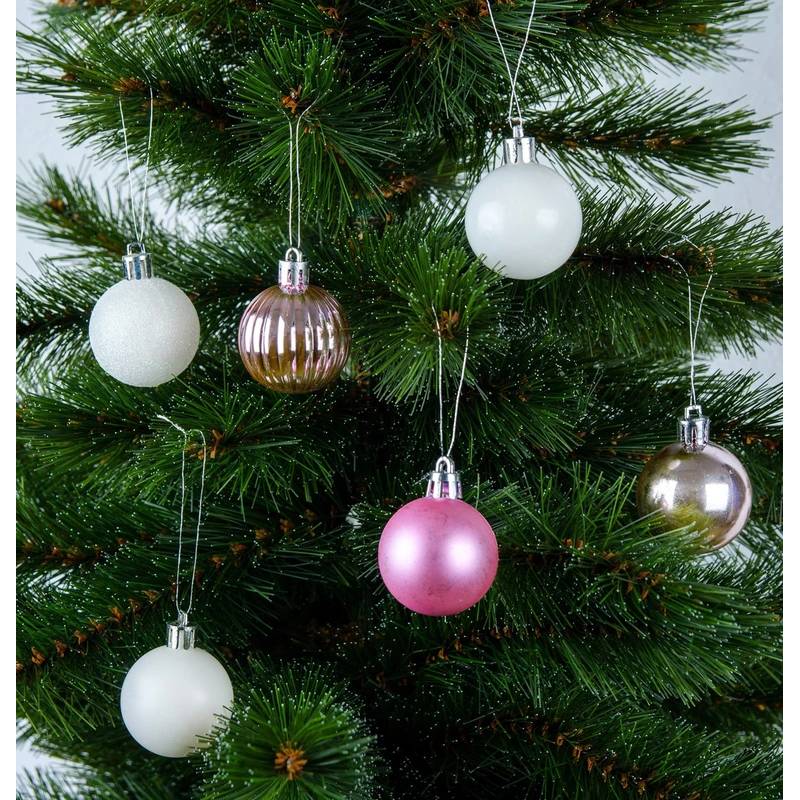 Фото 1 Набір ялинкових іграшок JUMI 48 шт White/Purple (B-960190)