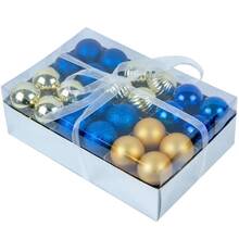 Набір іграшок ялинкових JUMI 48 шт Blue/Gold (B-960183)
