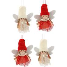 Набір ялинкових іграшок CHOMIK Фея 4 шт Red/Beige (TIA0133)