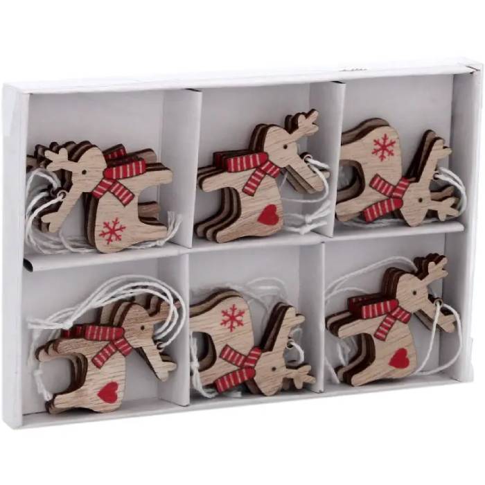 Набор елочных игрушек CHOMIK Олени 18 шт (DIY9010)