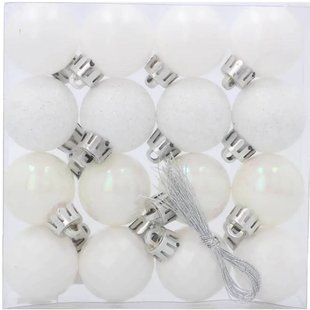 Набір ялинкових іграшок CHOMIK 16 шт White (GIF2938)