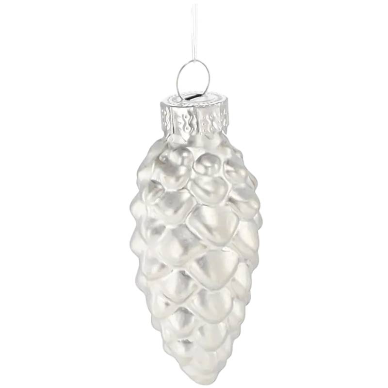 Набір ялинкових іграшок CHOMIK Шишки 16 шт Silver (BOZ2119) Тип ялинкова іграшка