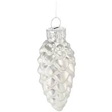 Набір ялинкових іграшок CHOMIK Шишки 16 шт Silver (BOZ2119)