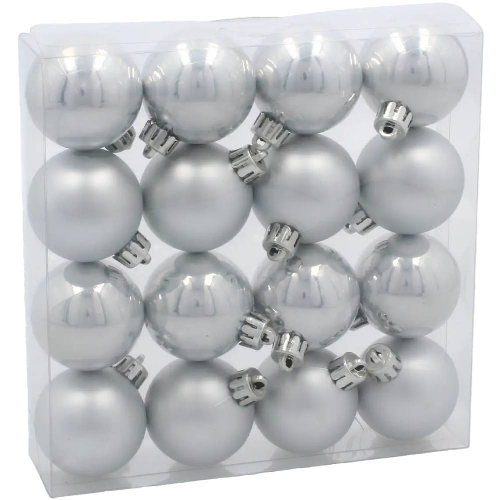 Набір ялинкових іграшок CHOMIK 16 шт Silver (GIF3856)
