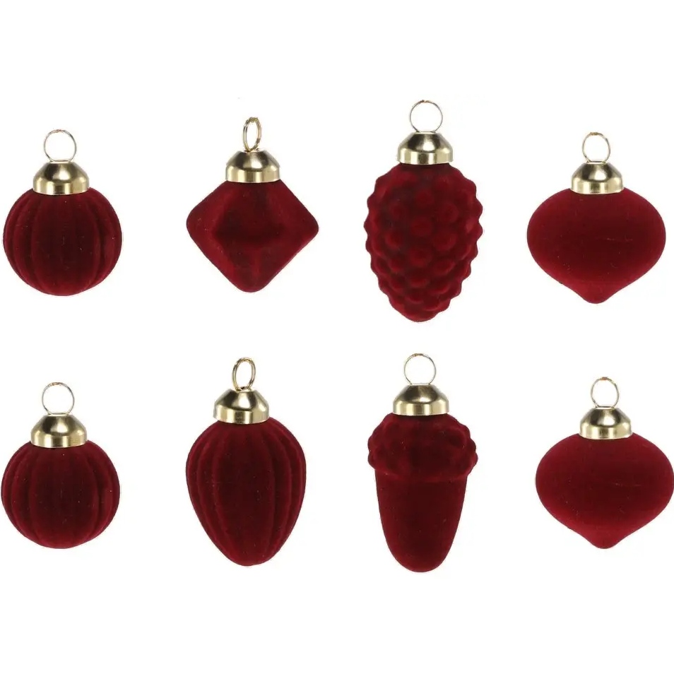 Набор елочных игрушек CHOMIK 8 шт Burgundy (BOZ4303)