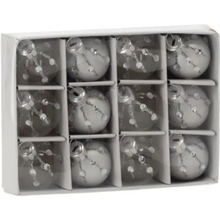 Набор елочных игрушек CHOMIK 12 шт Серебряно-прозрачные (BOZ4341)