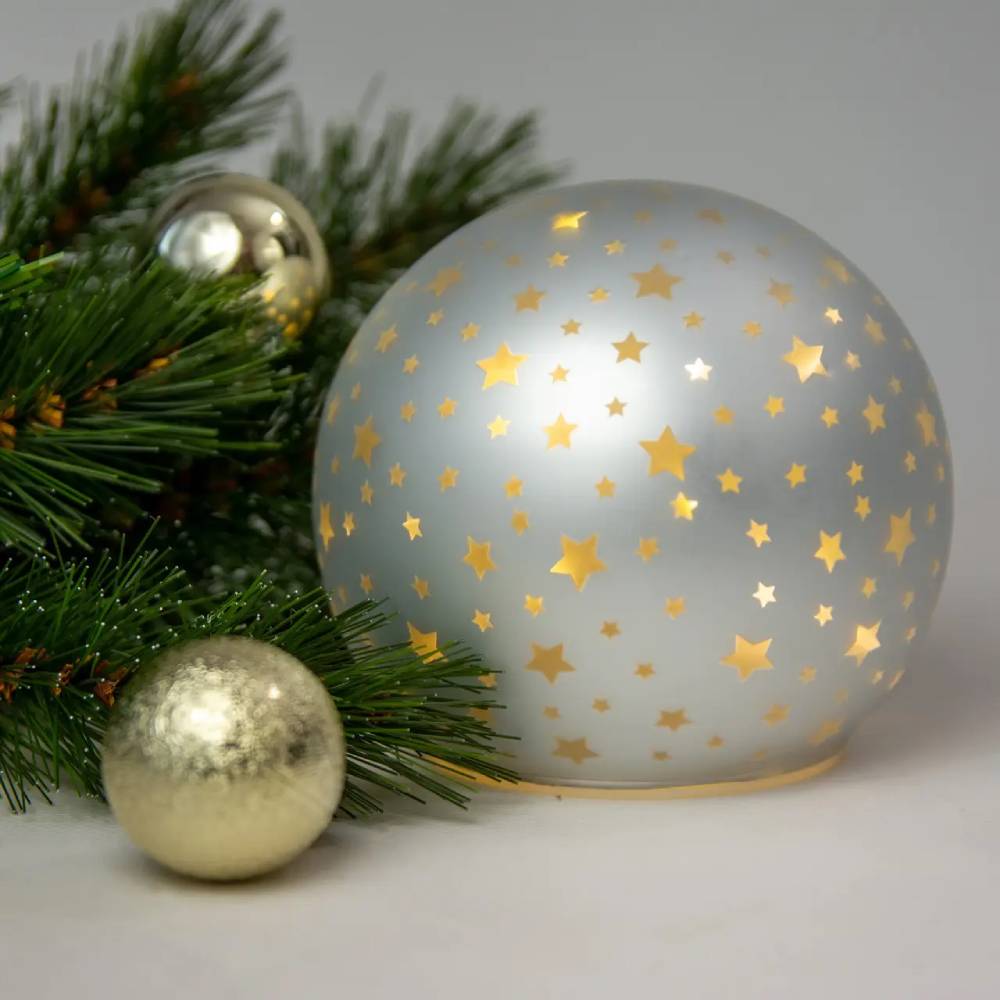 Светильник CHOMIK стеклянный Шар White (BOZ1839) Тип новогодние аксессуары