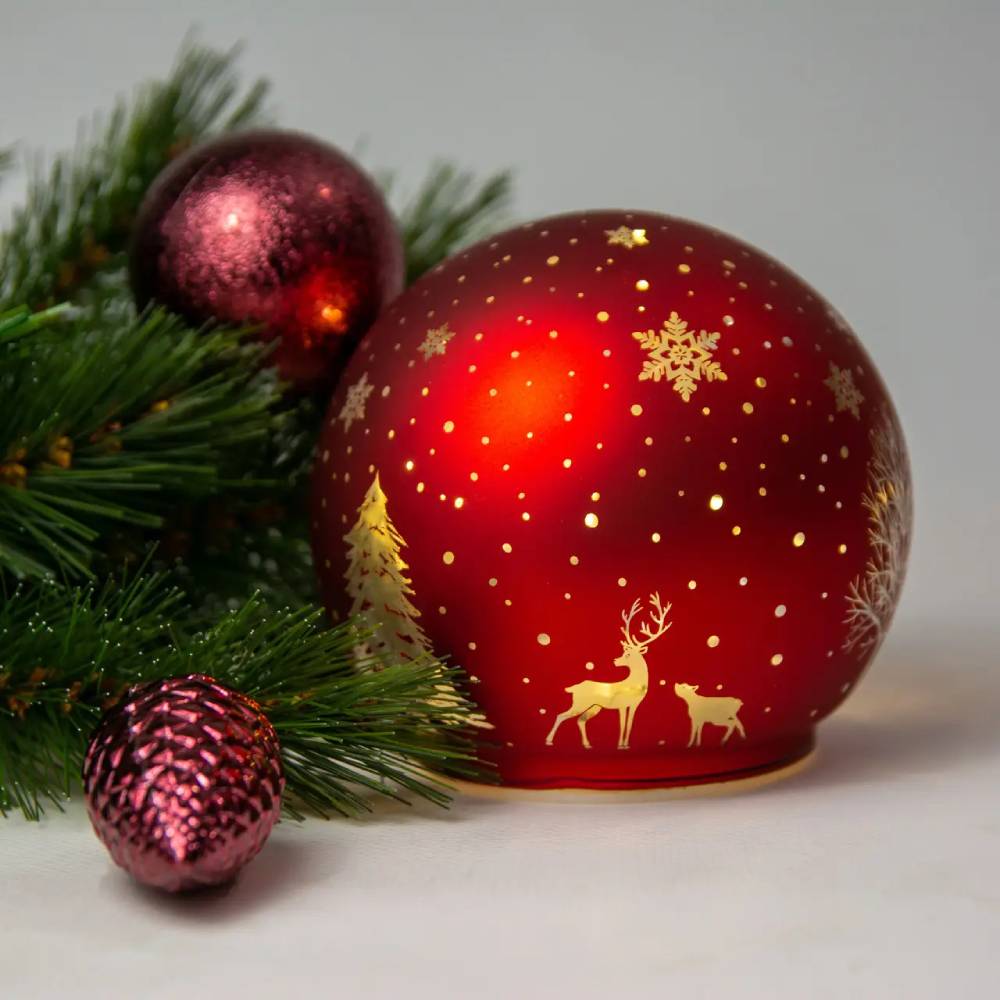 Светильник CHOMIK стеклянный Шар Red (BOZ1853) Тип новогодние аксессуары