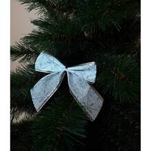 Набор елочных игрушек CHOMIK Бант 10x10см 6 шт Silver (WAD6165)
