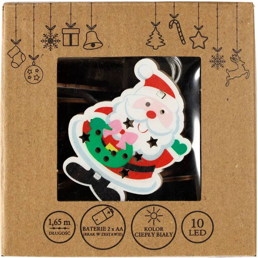 Фото 3 Гірлянда CHOMIK LED Санта-Клаус 10L 1,65 м (LED4086)