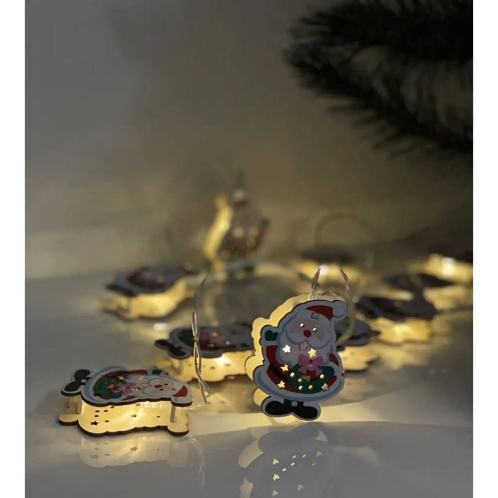 Зовнішній вигляд Гірлянда CHOMIK LED Санта-Клаус 10L 1,65 м (LED4086)