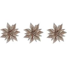 Цветок декоративный Mica Decorations 10 см 3 шт Champagne (1181051)