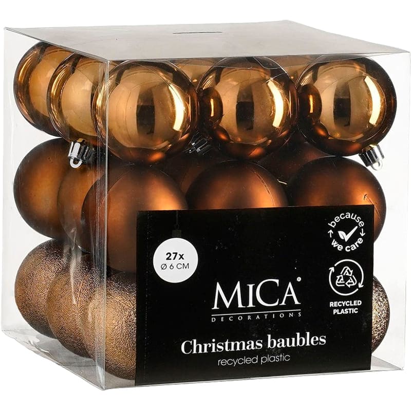 Набор елочных игрушек MICA DECORATIONS 6 см 27 шт Chocolate (1181974)