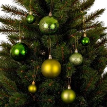 Набор елочных игрушек MICA DECORATIONS 4/6/8 см 46 шт Green (1181995)