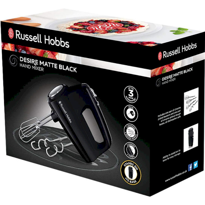 Миксер RUSSELL HOBBS 24672-56 Matte Black Тип ручной