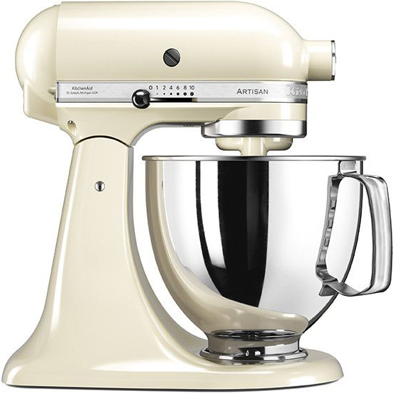 Кухонная машина KITCHENAID Artisan 4.8 л 5KSM125EAC с откидным блоком Cream Кухонная машина KITCHENAID Artisan 4.8 л 5KSM125EAC с откидным блоком Cream