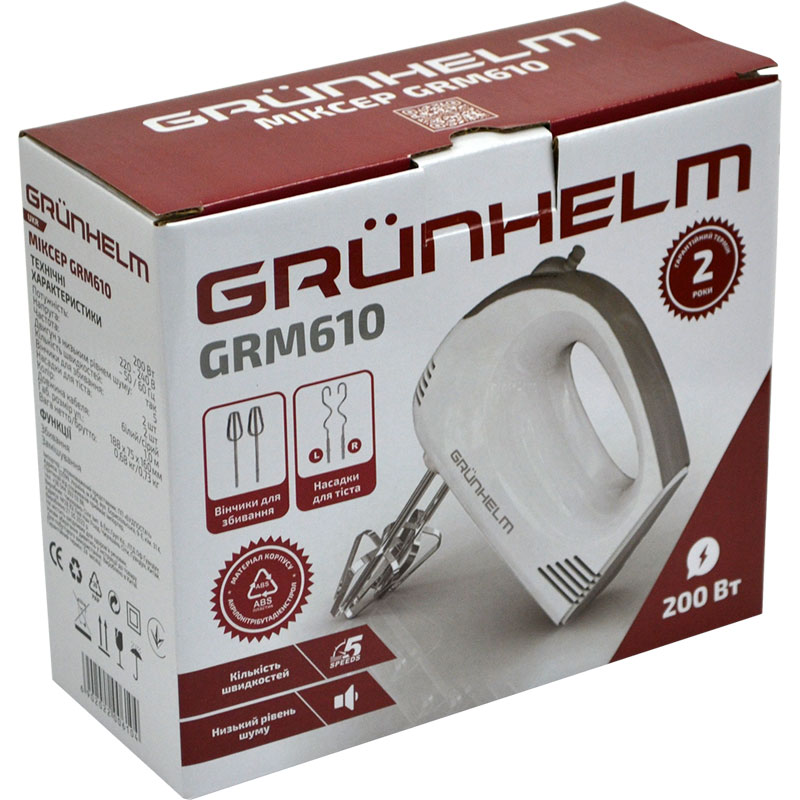 Фото Миксер GRUNHELM GRM610 Grey (120740)